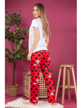 Pijama Dama MinniePrintFour Alb